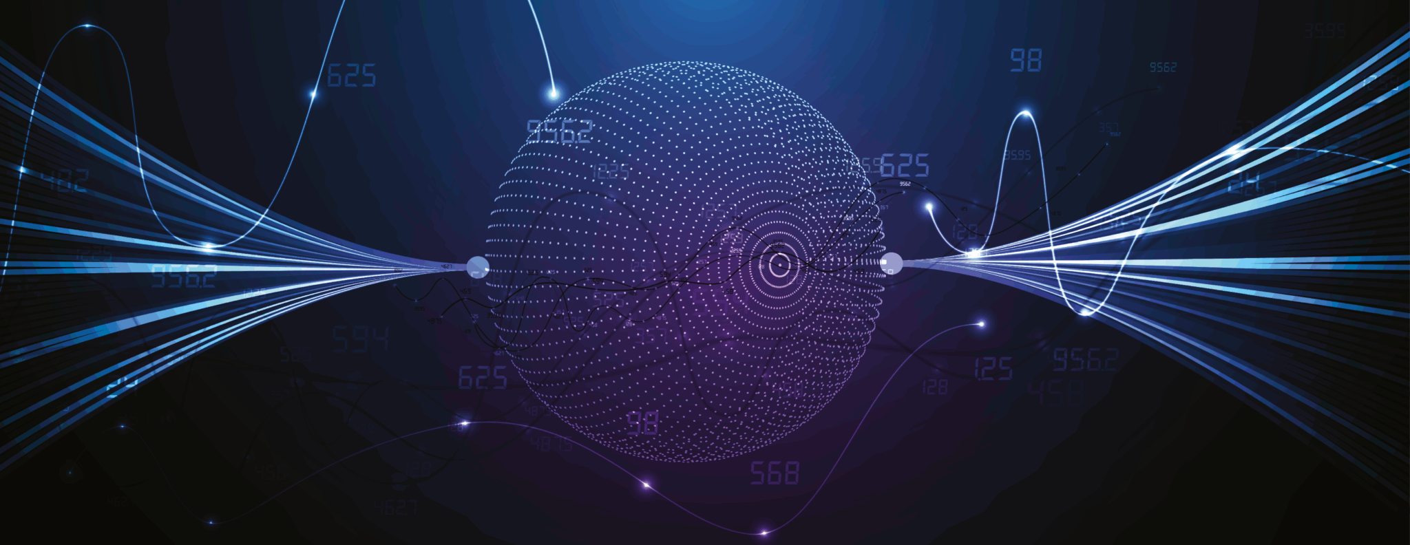 Das Bild zeigt Maschinelles Lernen im Konzept des World Mind Metaverse, Big Data und Cybersicherheitstechnologie