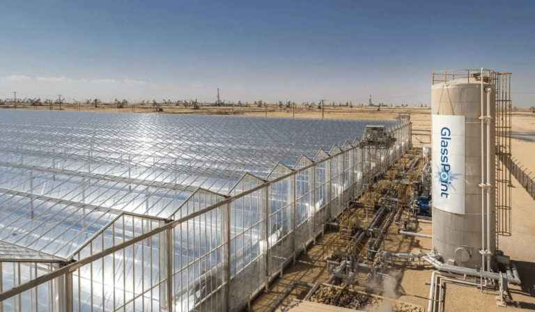 Das Bildmotiv zeigt eine Solaranlage vom MIG Fonds Portfoliounternehmen GlassPoint