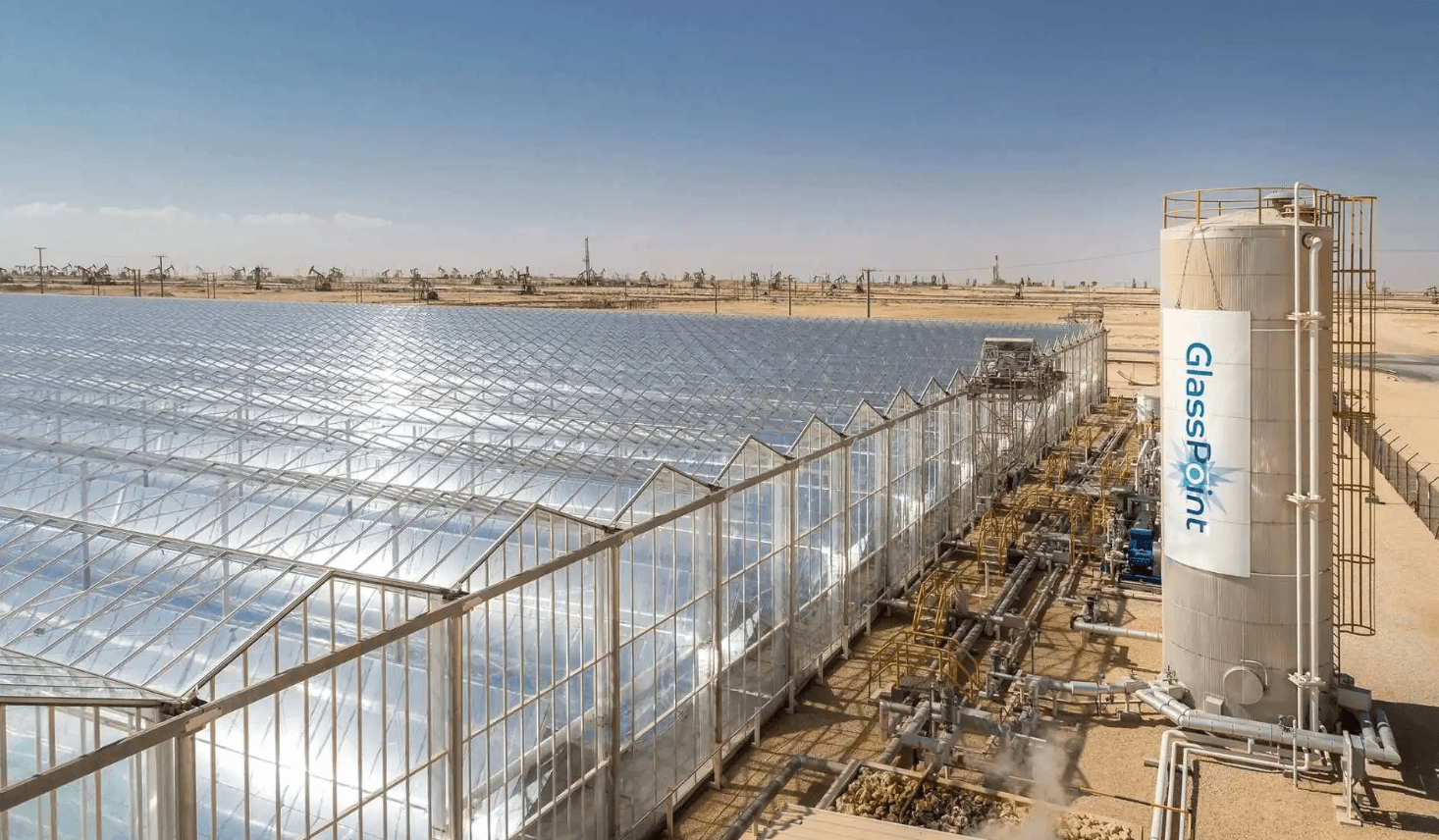 Das Bildmotiv zeigt eine Solaranlage vom MIG Fonds Portfoliounternehmen GlassPoint